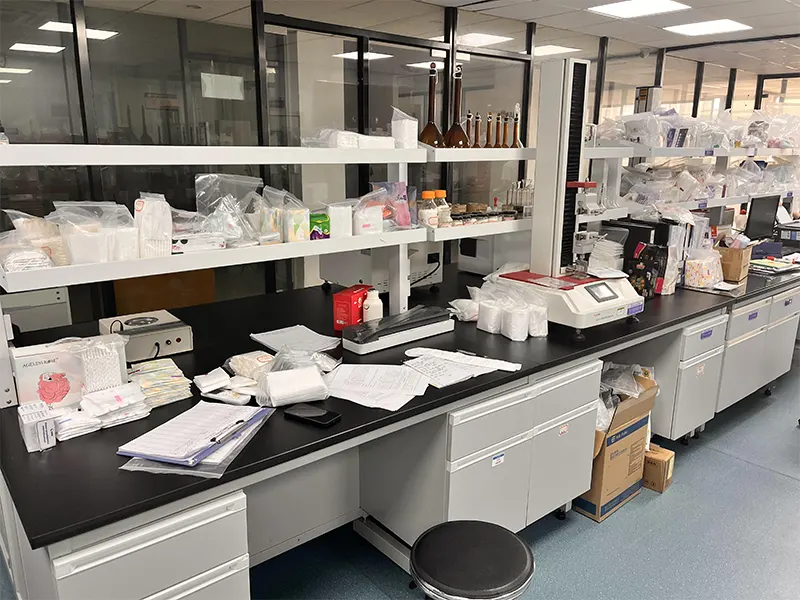 sanitary pads R&D room